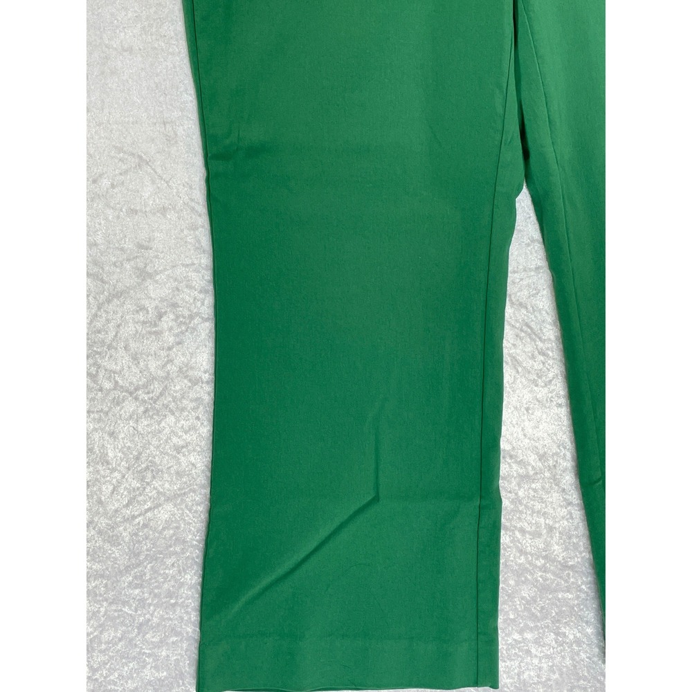 Chico's Trousers Women 3R 16 Green Excellent Pull On Stretch Flat Front - Picture 4 of 6